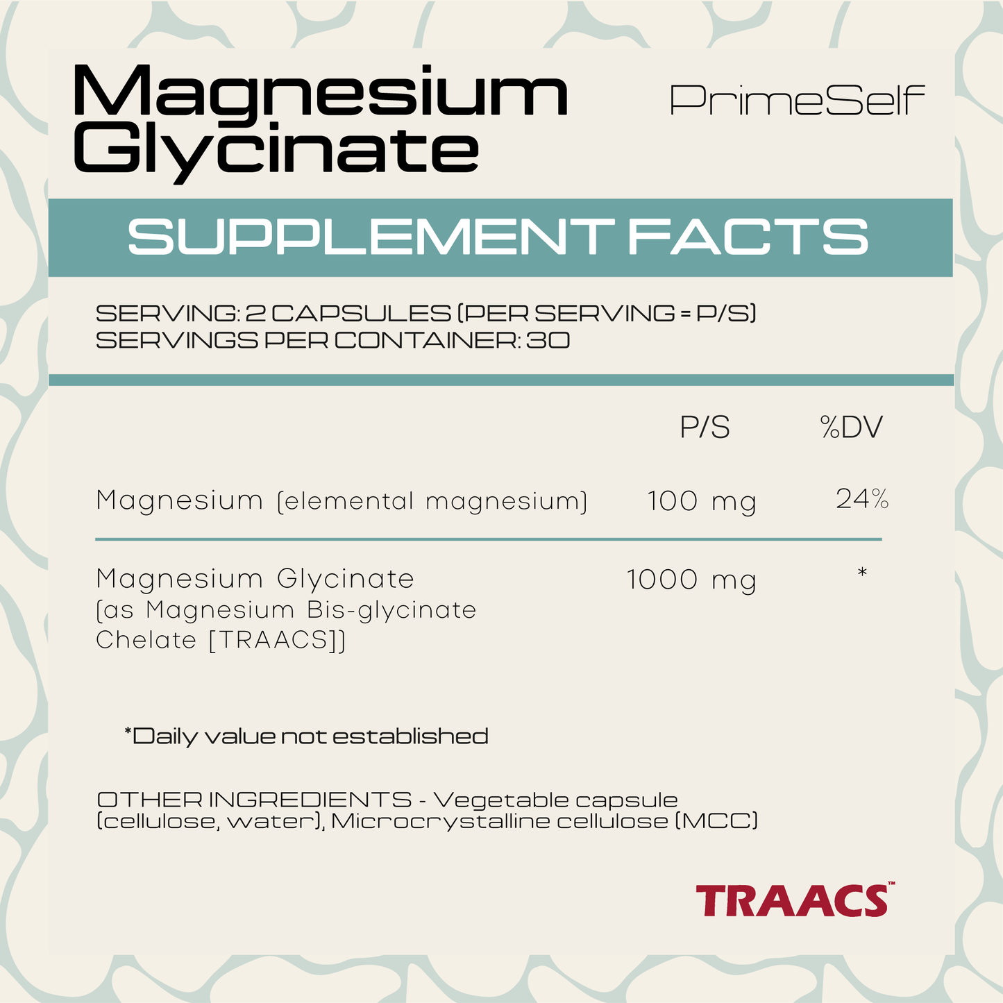 Magnesium BisGlycinate PrimeSelf