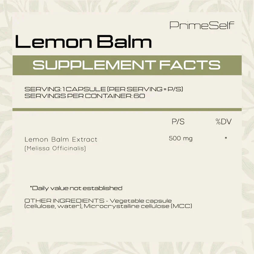 Lemon Balm PrimeSelf
