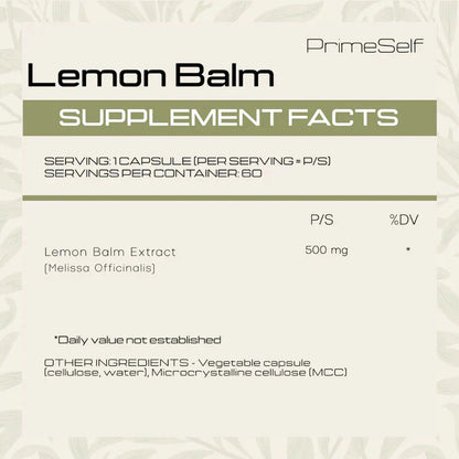 Lemon Balm PrimeSelf